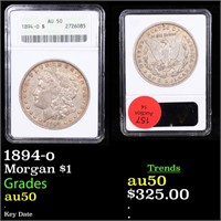 ANACS 1894-o Morgan Dollar $1 Graded au50 By ANACS