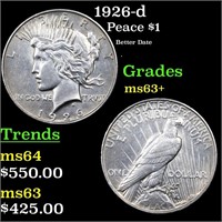 1926-d Peace Dollar $1 Grades Select+ Unc