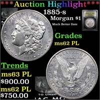 ***Auction Highlight*** 1885-s Morgan Dollar $1 Gr