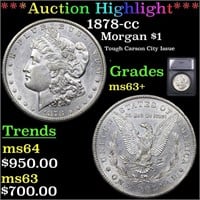 ***Auction Highlight*** 1878-cc Morgan Dollar $1 G