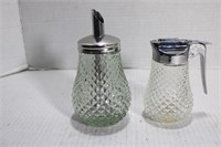 Vintage Crystal Syrup & Sugar Shaker