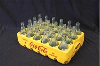 Rarer Yellow Coca-Cola Bottle Crate with Bottles