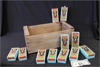 Vintage Empty Leopold Unio Soap Boxes  Wood Crate