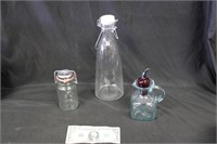 Lot of Nice Glass Decanter Bottles - 3 Total