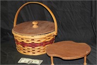 Nice Woven Picnic Basket with Internal Table