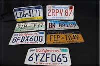 .Lot of Collectible License Plates - 7 Total