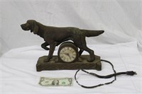 Awesome Metal Irish Setter Dog Mantel Clock