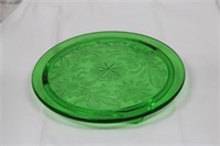 Beautiful Vintage Green Cake Plate