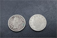 2 1903 U.S.V Nickels