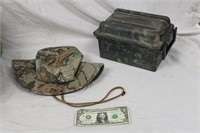 Camo Hunting Boonie Hat & Choke / Equipment Box