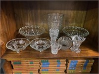 18 pc. Vintage Clear Glass