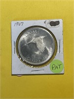 1967 Canada Flying goose silver dollar