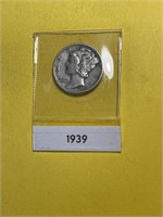 1939 Silver mercury dime