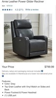 Arnie Leather Chair (Works, Like New)