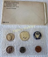 1965 special mint set coins silver kennedy too!