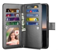 PU Leather iPhone 12 Case with Attached Wallet