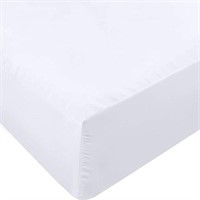 Bedding Fitted Sheet-Twin, White