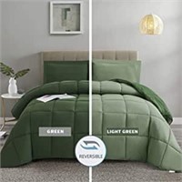 3pc Down Alternative Comforter Set-Green, King
