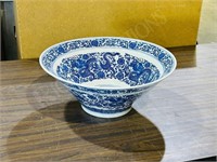 Large blue & white dragon bowl
