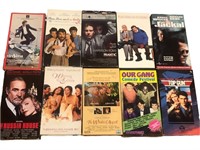 Lot of 10 VCR Tapes Videos Movies