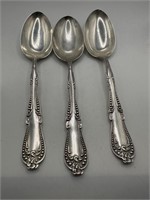 3PC STERLING SILVER LARGE SERVING SPOONS 192G