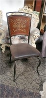 EMBOSSED LEATHER BACK CHAIR