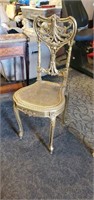 Antique French Cane and Carved Gilt wood Chair