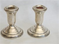 Pair of sterling candlesticks No. 550.