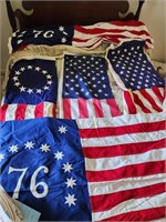 Flags:  Betsy Ross style flag, 2 1976