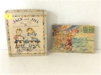 3 Vintage Nursery Rhyme Greeting Cards, Americana