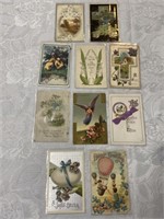 Vintage Easter postcard lot in sleeves