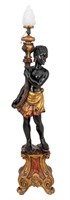 Vianello Venetian Female Blackamoor Torchere Lamp