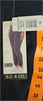 $17-Ladies size 16 navy pull-on stretch ankle