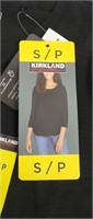 $13-Ladies Sm black Kirkland 3/4 sleeve top