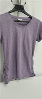 $14-Ladies Med mauve Bench ruched tee