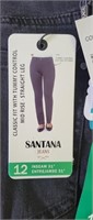 $20-Ladies size 12 black Santana jeans
