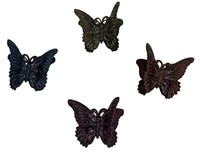 4 Pcs Assorted Colors Butterfly Girls Hair Clips