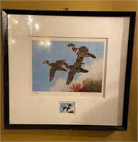 Framed print 1978 Wisconsin waterfowl stamp, $3.25