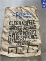 Vintage coffee burlap Sack 28x39