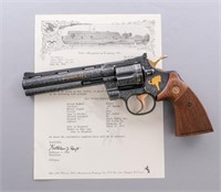 Stunning Angelo Bee Engraved Colt Python .357
