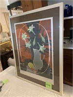 ORIGINAL LITHOGRAPH" LILIES BY GANNE"