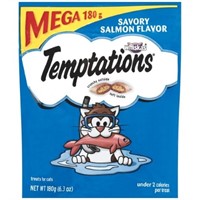 Temptations Cat Food Mega Salmon 180g/6.3oz