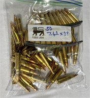 50 ROUNDS 7.62 X 39MM AMMO W/ CLIPS