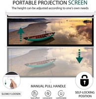 CUETHOU Manual Pull Down Projector Screen