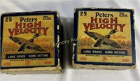 40 SHELLS 2 BOXES PETERS HIGH VOLOCITY 20GA