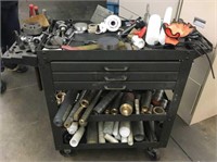 Rolling Metal Cart w/Contents