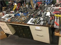 Large Lot of Asstd Tools, Tooling & Metal Desk