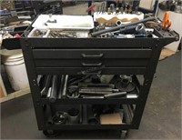 Metal Rolling Cart w/Tools,Tooling, Bits parts etc