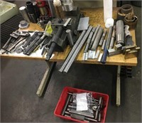 Lot of Asstd Tools, Metal, parts etc & Small Table