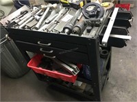 Metal Rolling Cart w/Contents Tooling & Bits